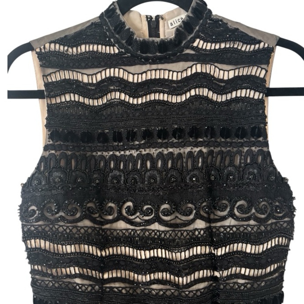 Alice + Olivia Taya Beaded Tulle Dress - Picture 3 of 7